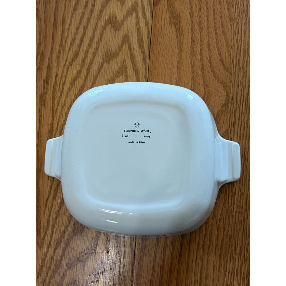Vintage Corning Ware Blue Cornflower 1 Quart Square Casserole Dish P-1-B USA